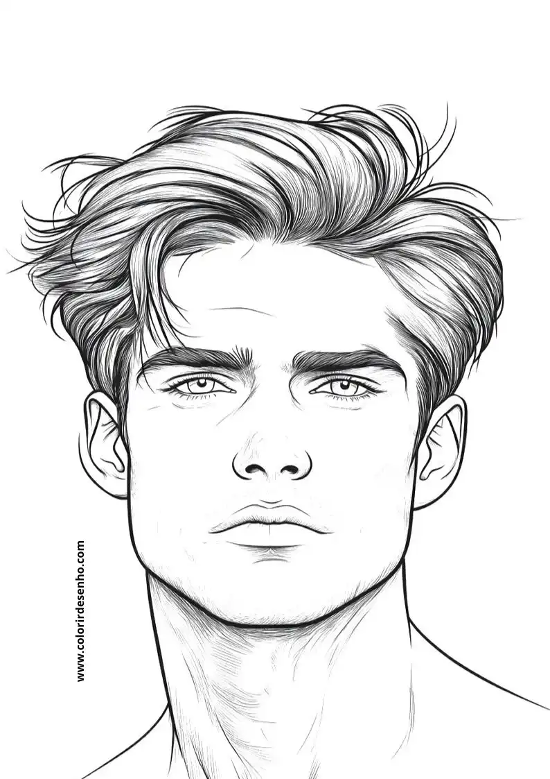 Man's Face Coloring Sheets 109