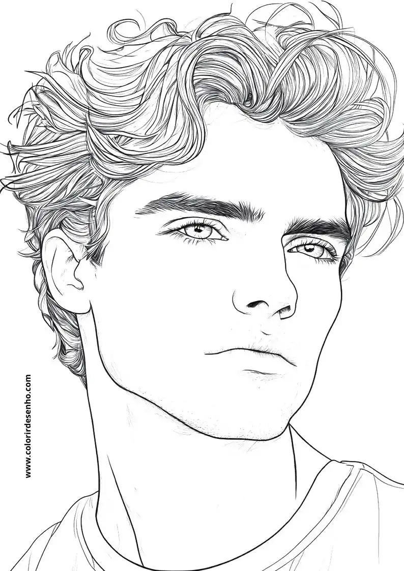 Man's Face Coloring Sheets 110