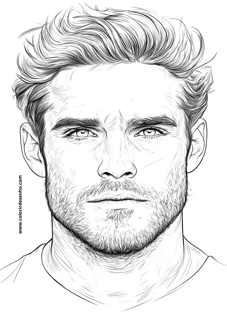 Man's Face Coloring Sheets 111