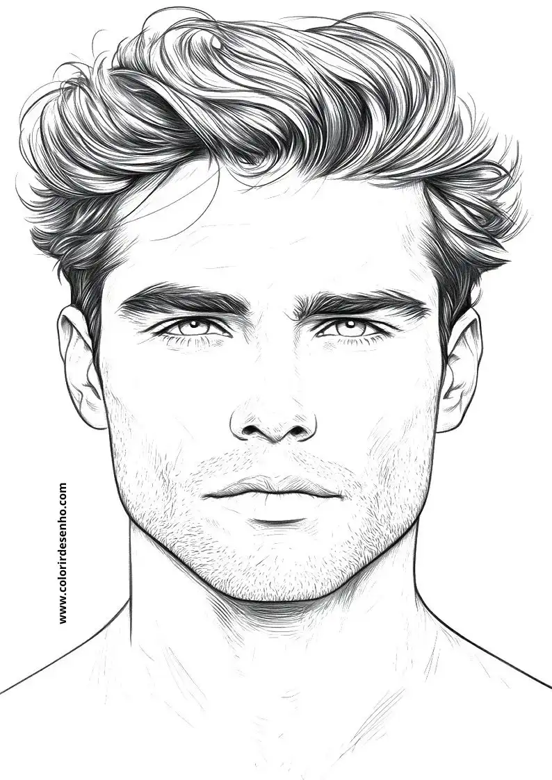 Man's Face Coloring Sheets 112