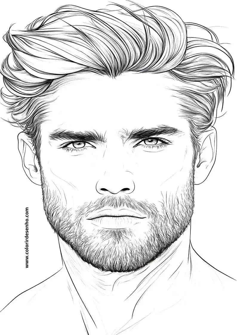 Man's Face Coloring Sheets 113