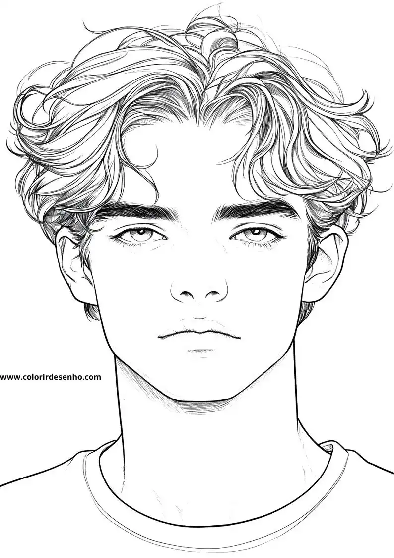 Man's Face Coloring Sheets 115