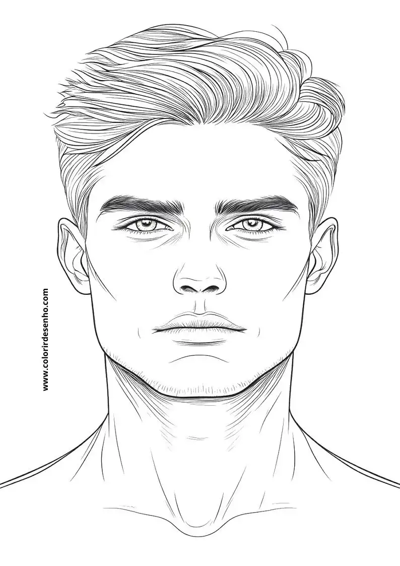 Man's Face Coloring Sheets 120