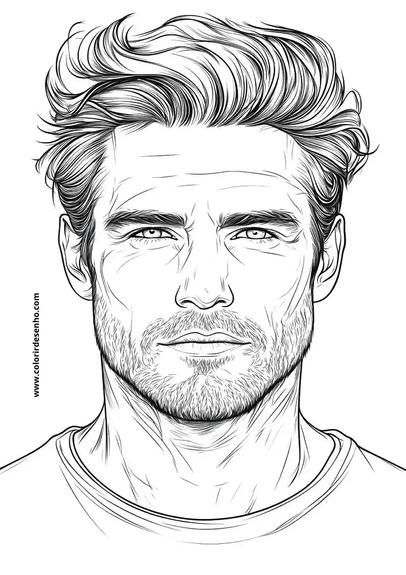 Man's Face Coloring Sheets 121