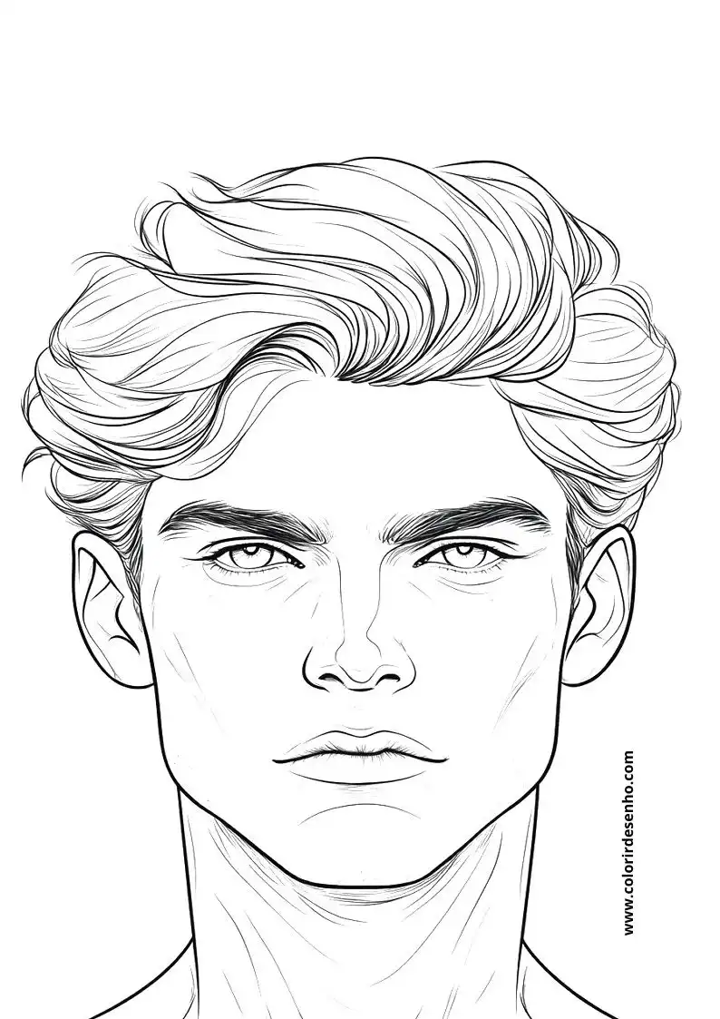 Man's Face Coloring Sheets 122