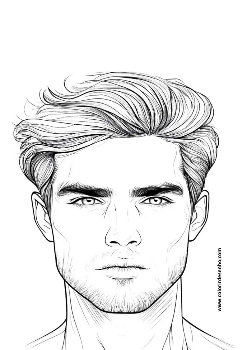 Man's Face Coloring Sheets 124