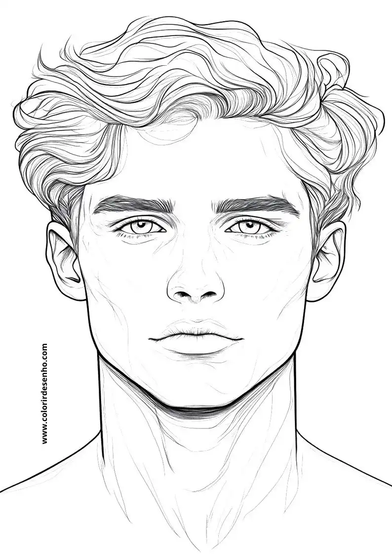 Man's Face Coloring Sheets 125