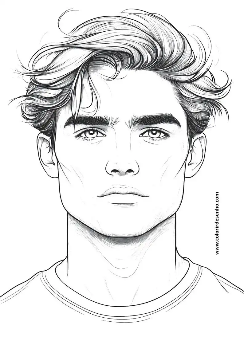 Man's Face Coloring Sheets 130