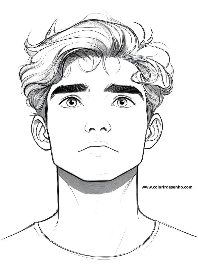 Man's Face Coloring Sheets 132