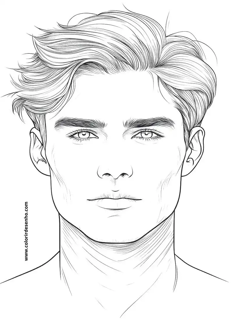 Man's Face Coloring Sheets 134