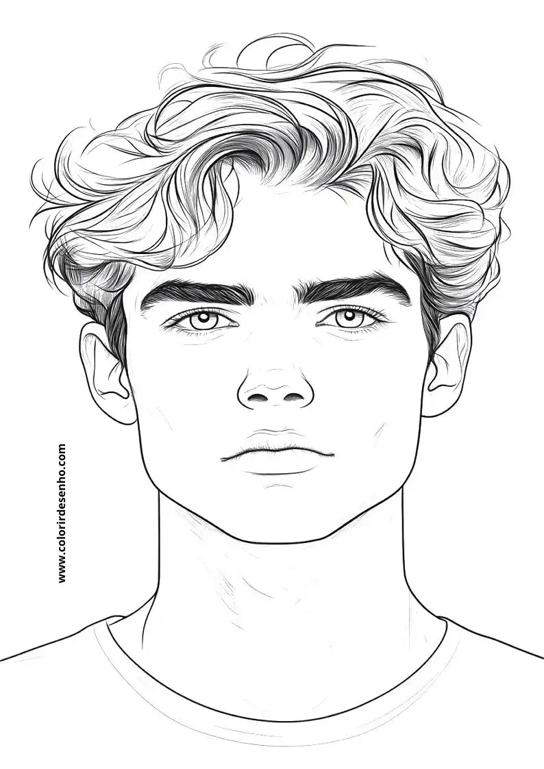 Man's Face Coloring Sheets 135