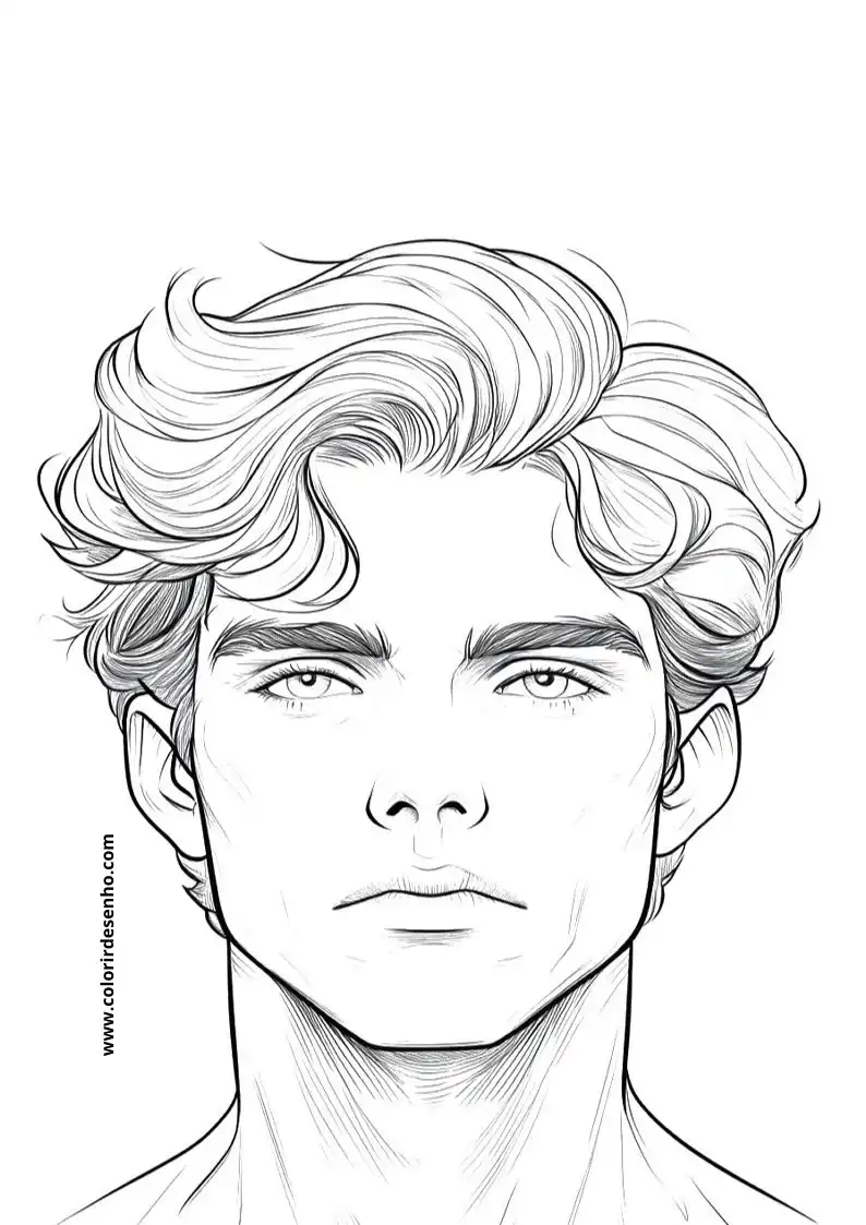 Man's Face Coloring Sheets 136