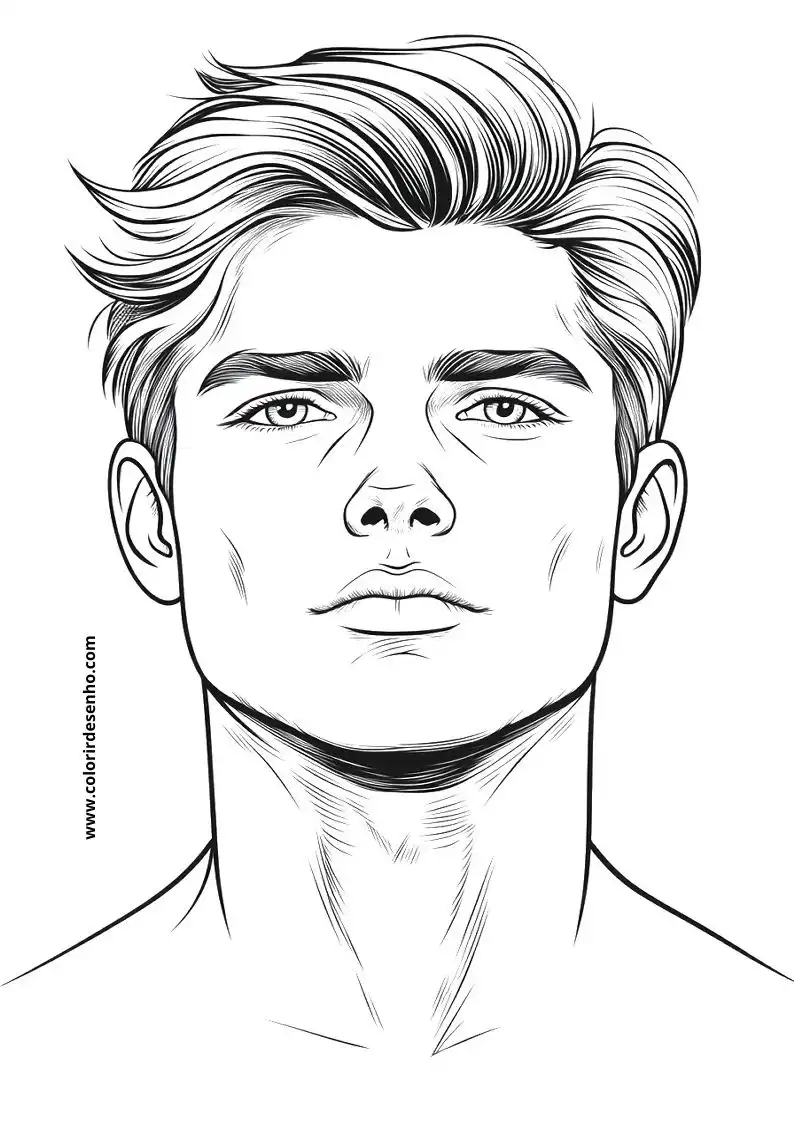 Man's Face Coloring Sheets 137