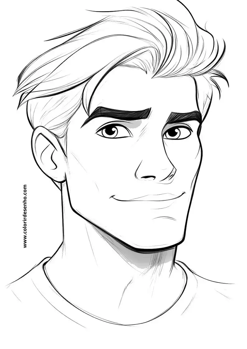 Man's Face Coloring Sheets 140