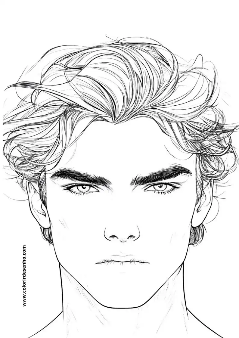 Man's Face Coloring Sheets 143