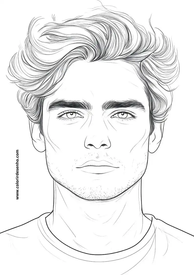 Man's Face Coloring Sheets 146