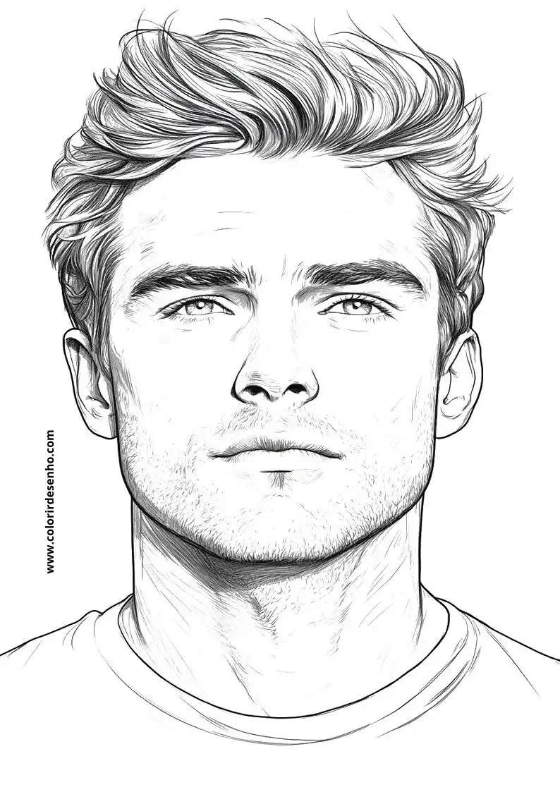 Man's Face Coloring Sheets 147