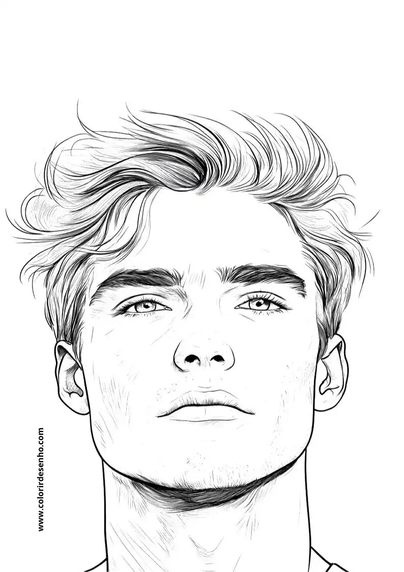 Man's Face Coloring Sheets 148