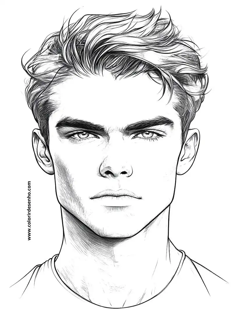 Man's Face Coloring Sheets 150