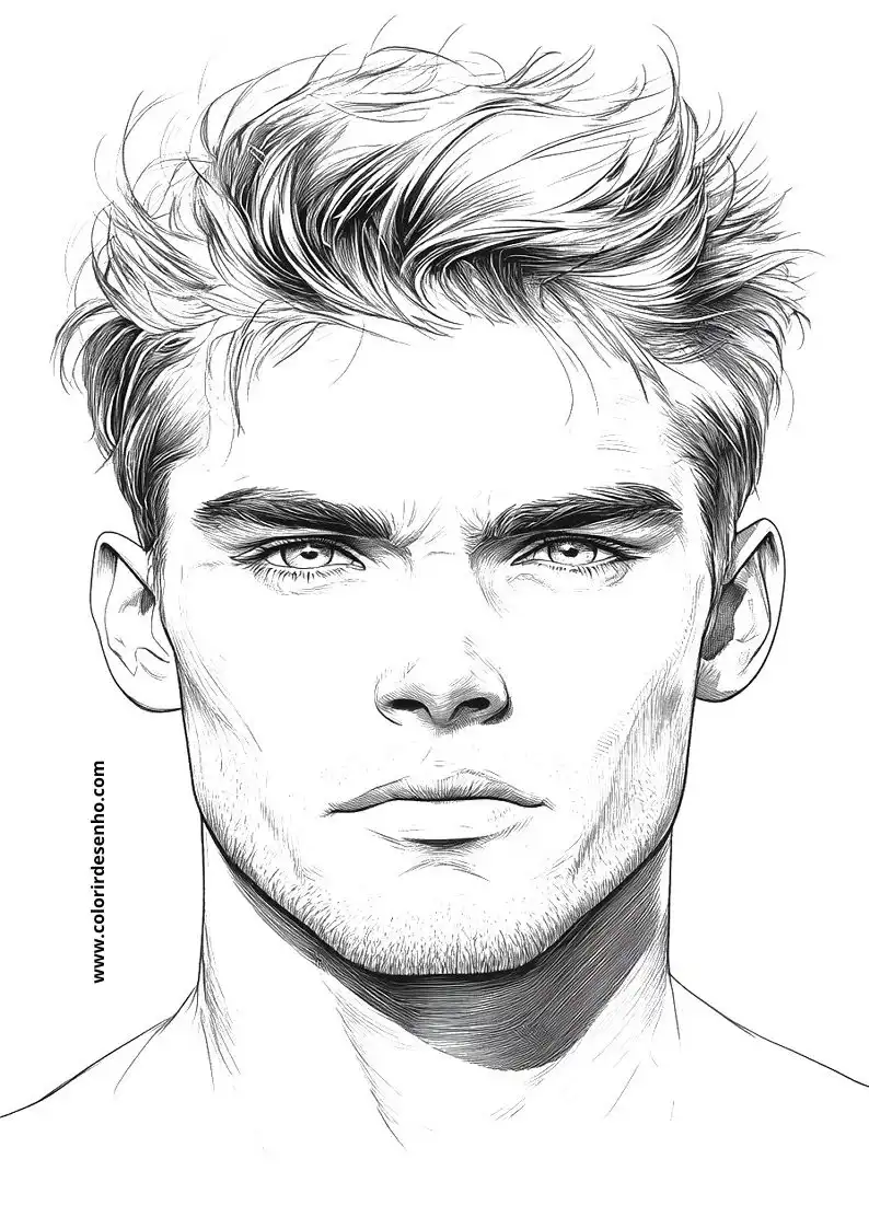 Man's Face Coloring Sheets 152