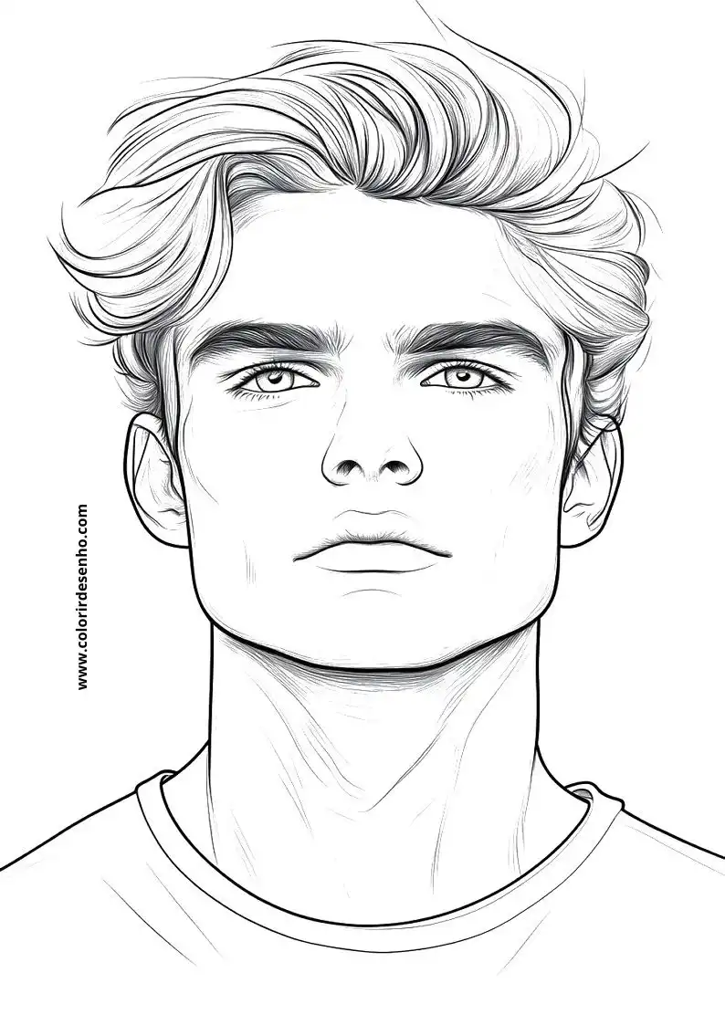 Man's Face Coloring Sheets 153