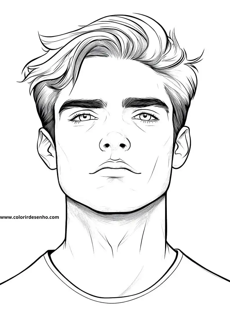 Man's Face Coloring Sheets 154