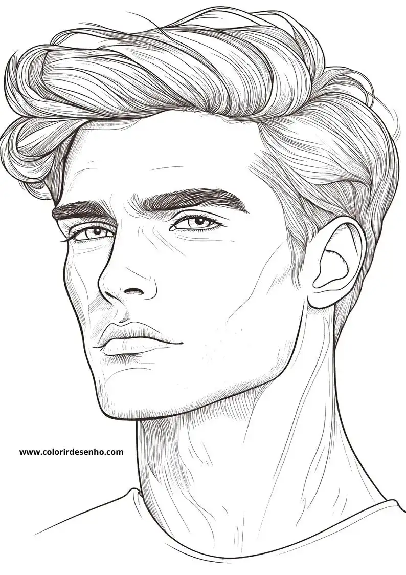 Man's Face Coloring Sheets 81