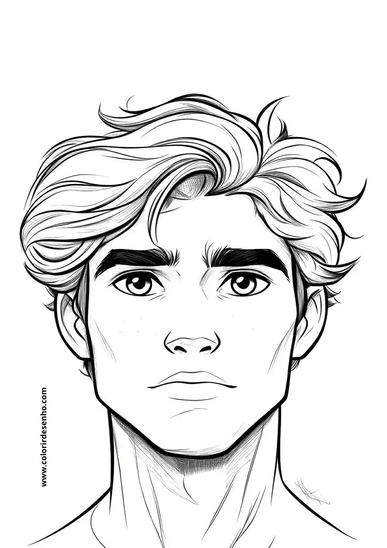 Man's Face Coloring Sheets 86