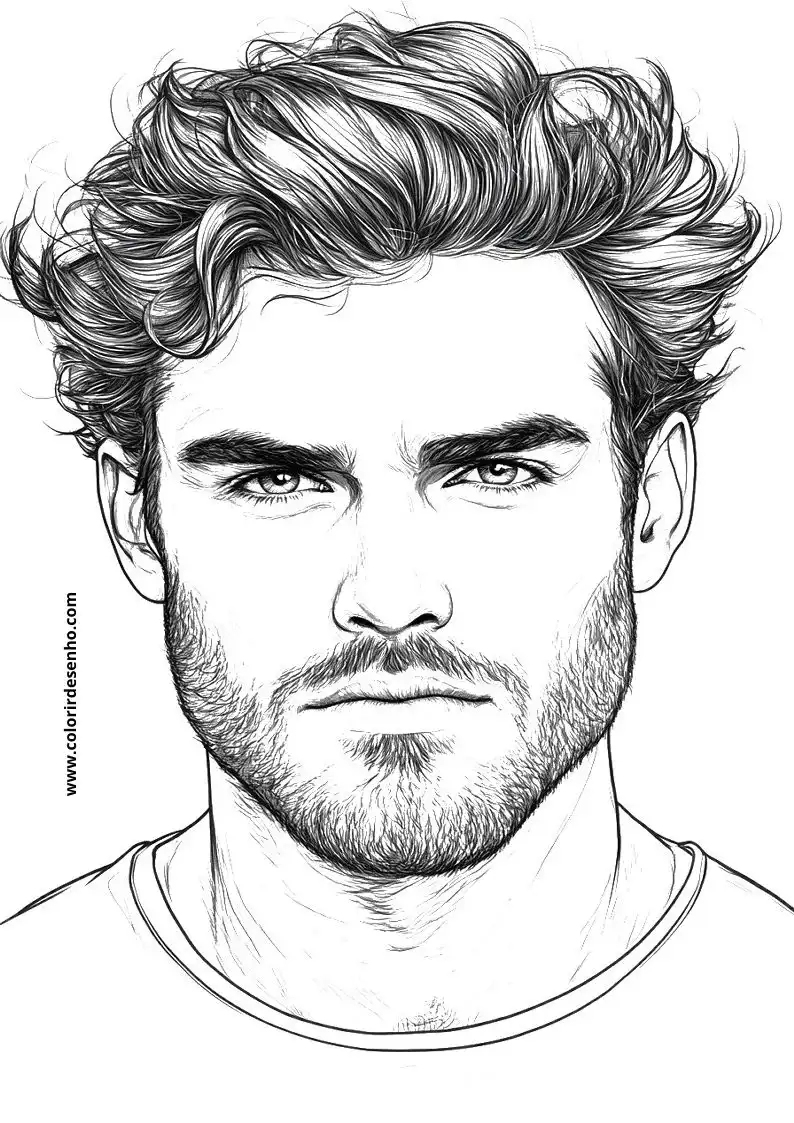 Man's Face Coloring Sheets 98