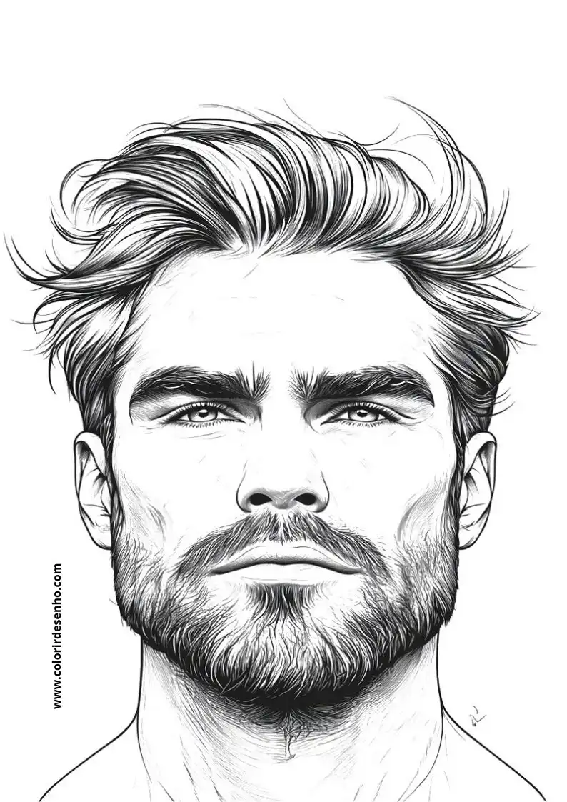 Man's Face Coloring Sheets 99