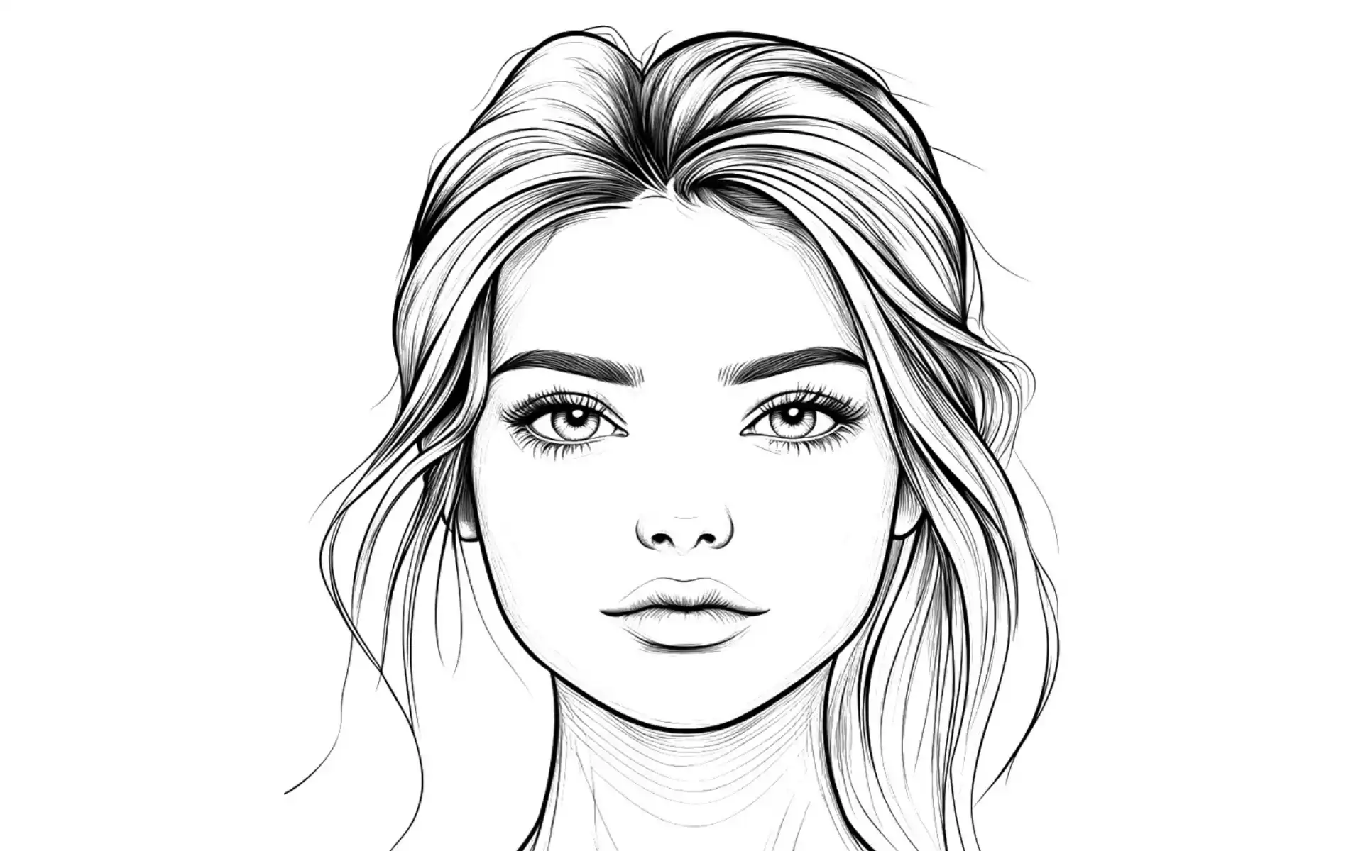 Womans Face Coloring Pages