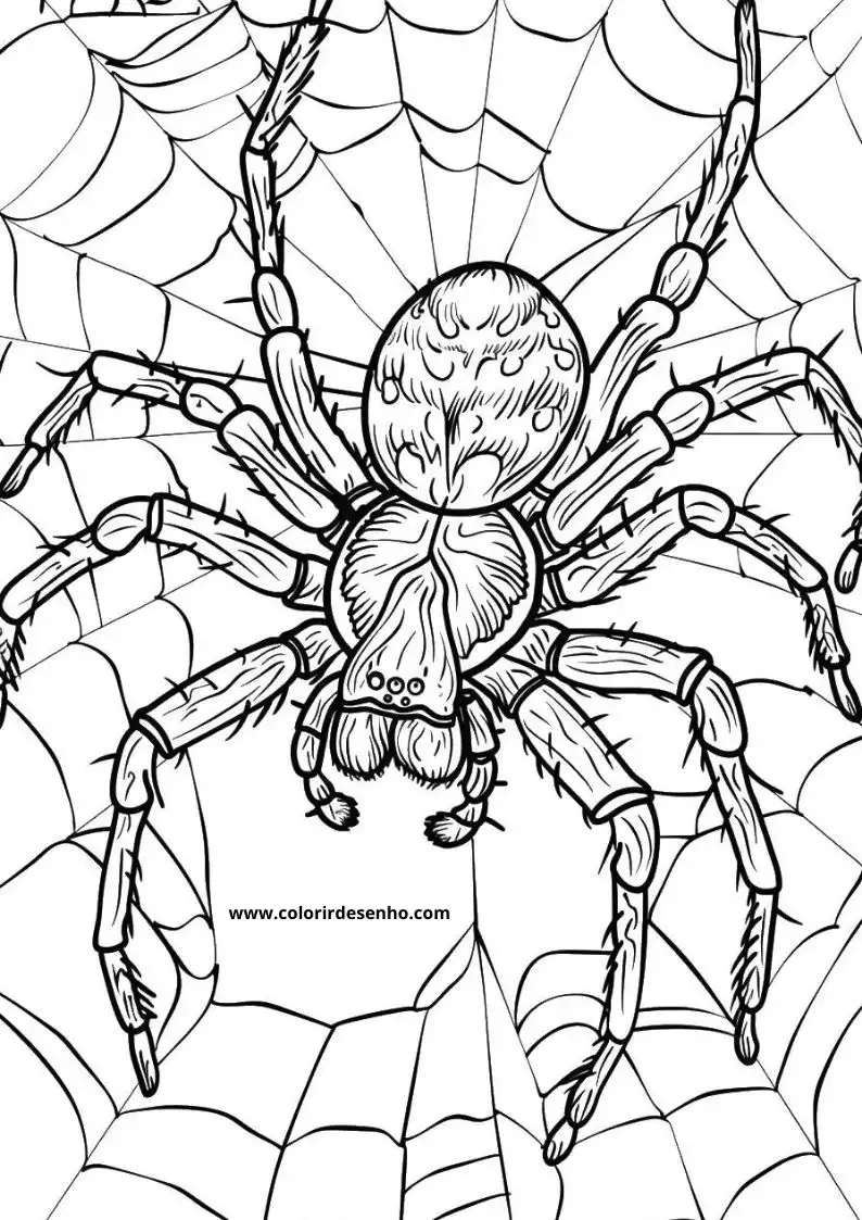 Printable Spider Coloring Pages 123