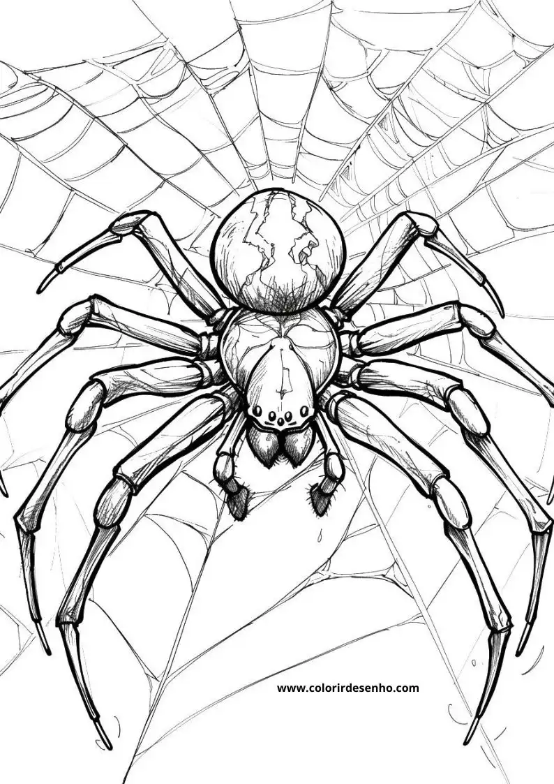 Printable Spider Coloring Pages 132