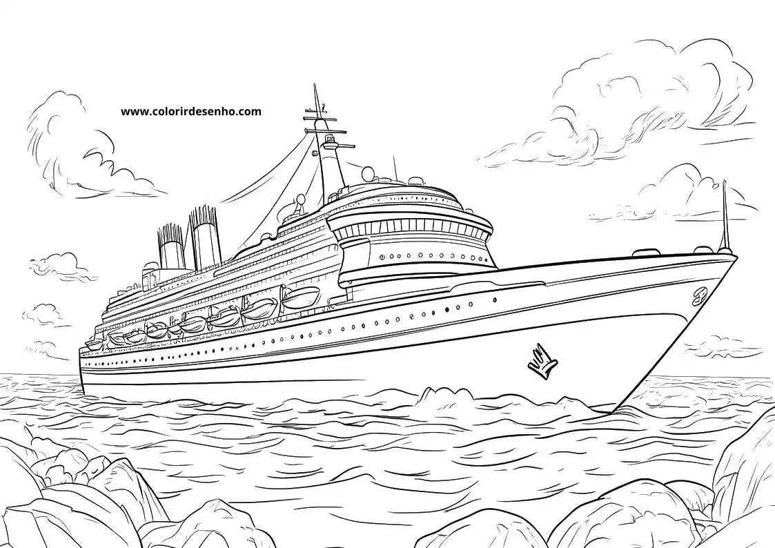 Navio para Colorir 8