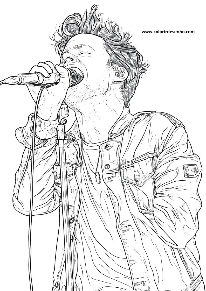 Rock Coloring Page Outline 4