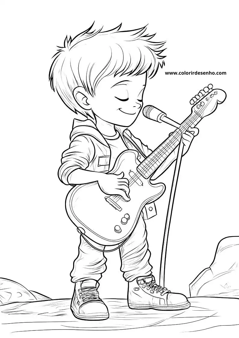 Rock Coloring Page Outline 6