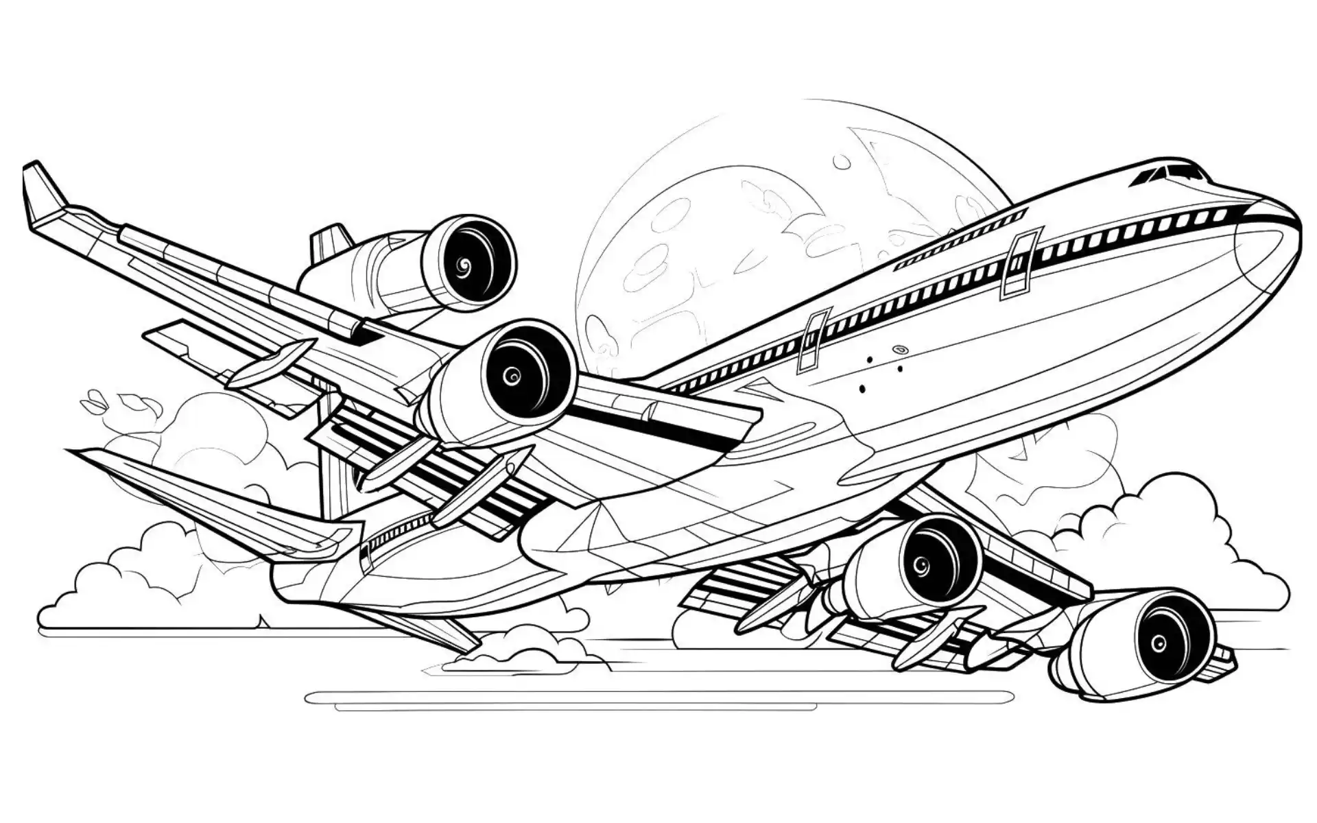 Free Coloring Pages 3 Airplane Coloring Pages