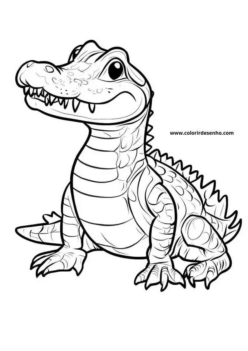 Alligator Coloring Pages For Kids And Adults 4