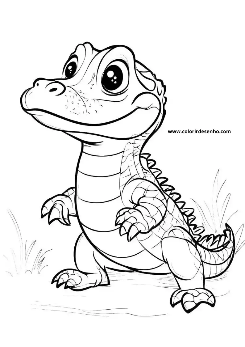 Alligator Coloring Pages For Kids And Adults 7