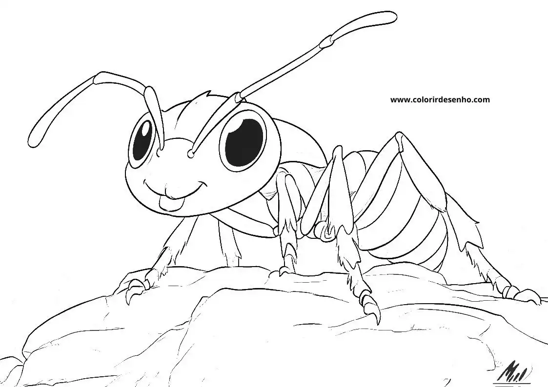 Ant Picture Coloring Pages 2