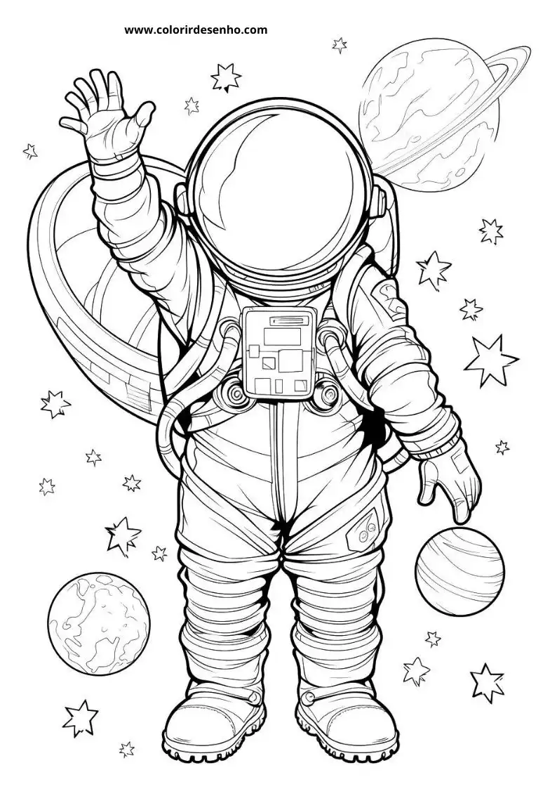 Astronaut Coloring Pages 12