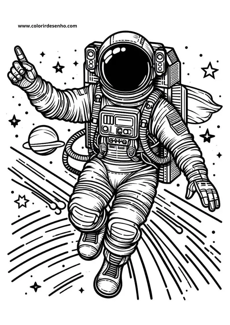 Astronaut Coloring Pages 2