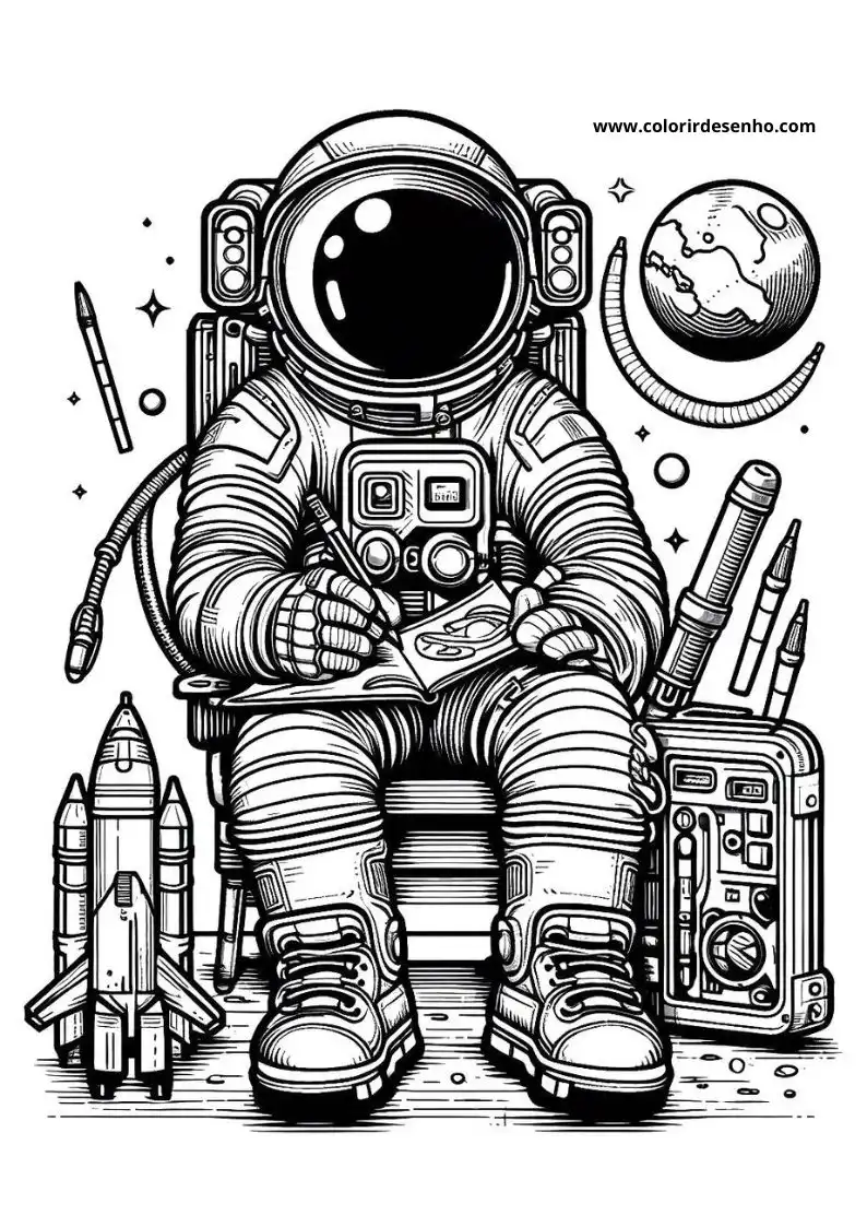 Astronaut Coloring Pages 4
