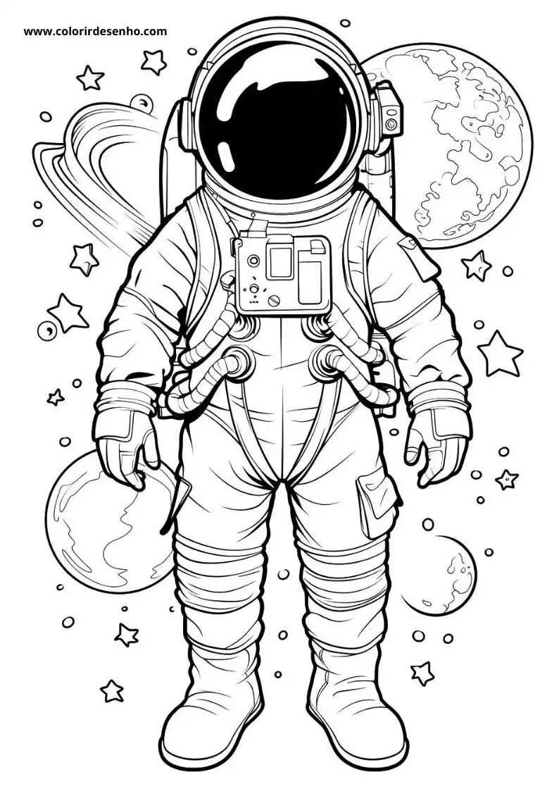 Astronaut Coloring Pages For Kids And Adults 3