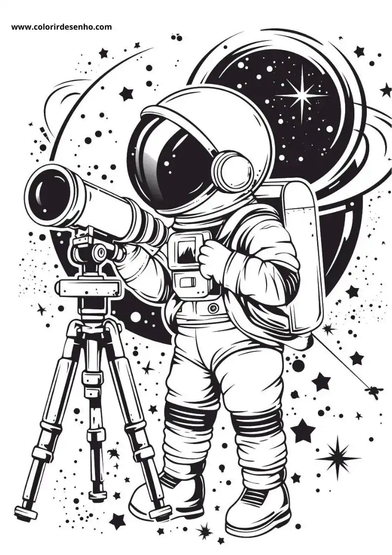 Astronaut Coloring Pages For Kids And Adults 4