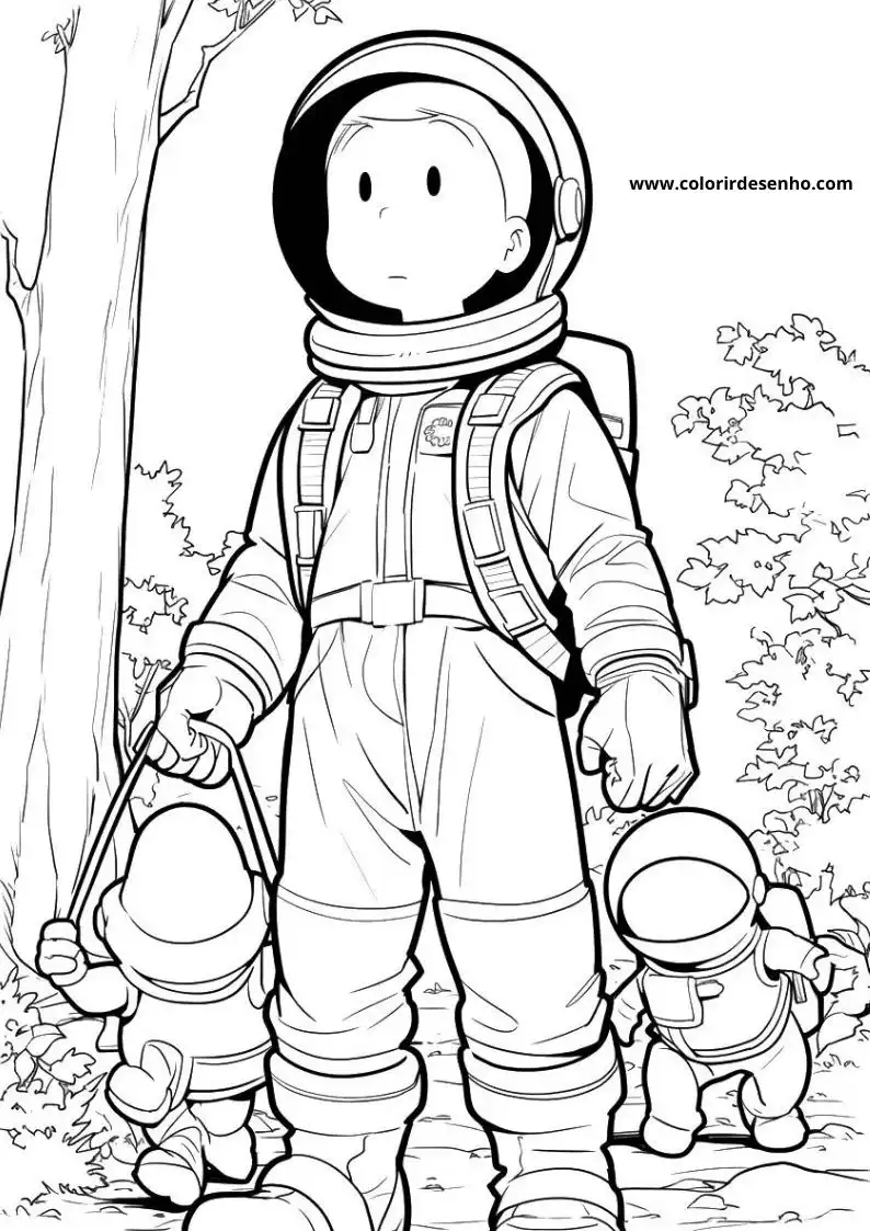 Astronaut Coloring Pages For Kids And Adults 6
