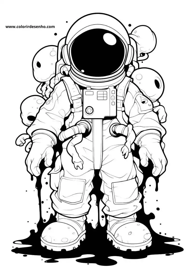 Astronaut Coloring Pages For Kids And Adults 7