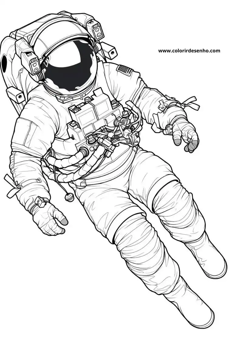 Astronaut Coloring Pages For Kids And Adults 8