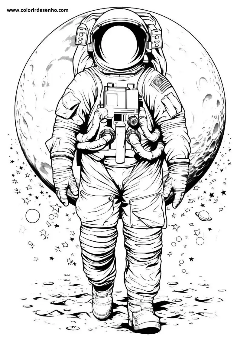 Astronaut Coloring Sheet 2