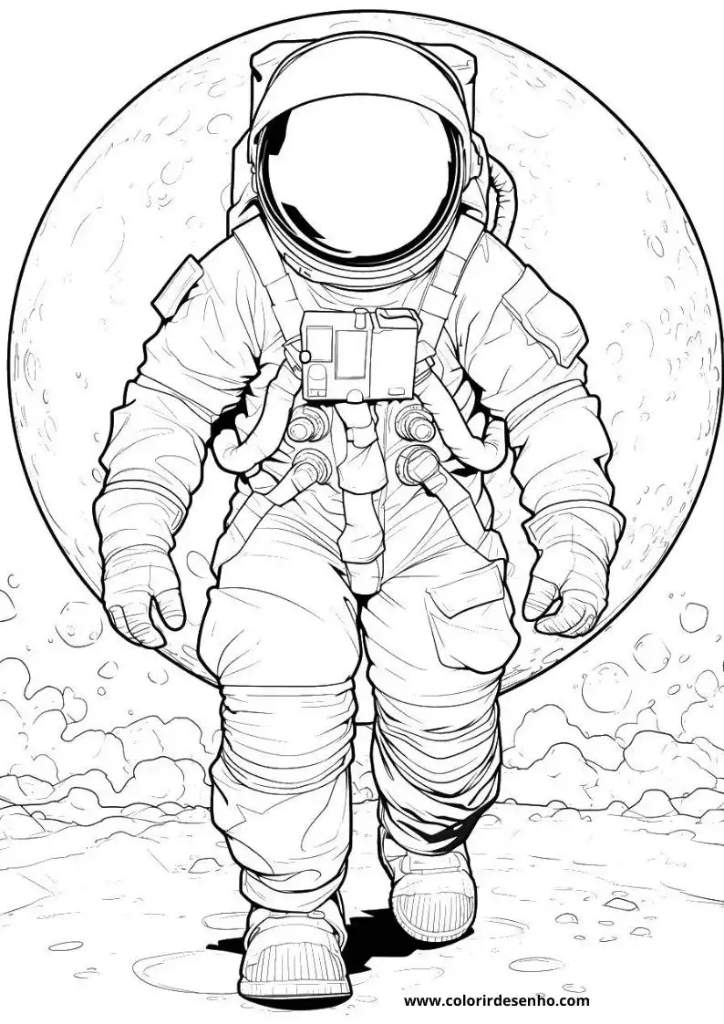 Astronaut Coloring Sheet 3